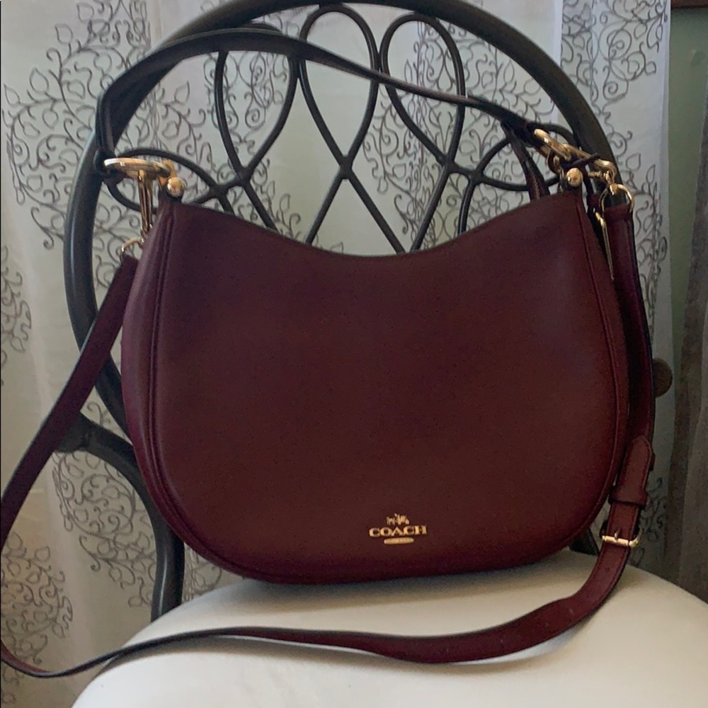 Coach shoulder bag with crossbody strap